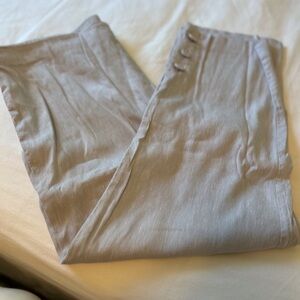 J. Jill Stretch Linen cropped Pants.  Size Large